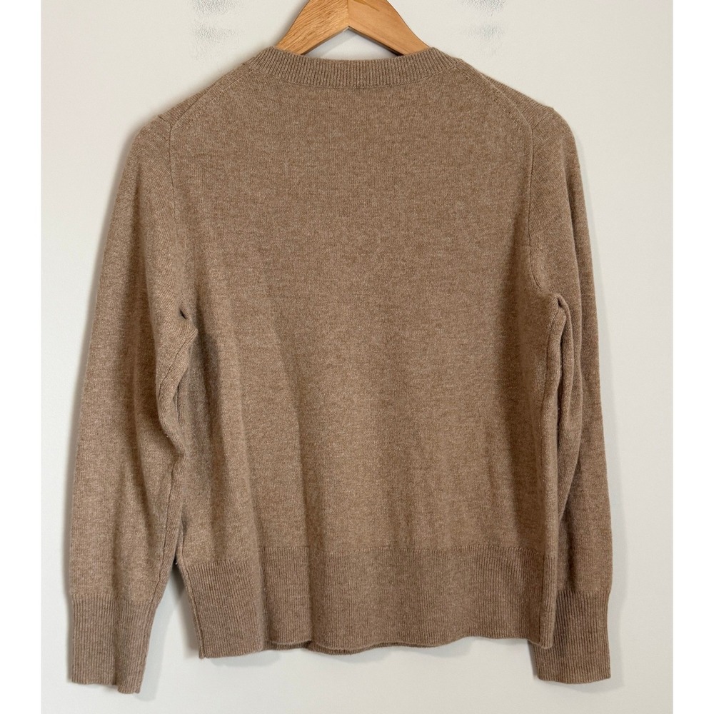 J.Crew 100% Cashmere Sweater Womens Small Tan Classic Fit Crewneck BA400 - Picture 2 of 9